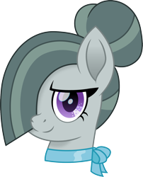 Size: 1210x1500 | Tagged: safe, artist:cloudyglow, character:marble pie, species:pony, bust, female, hair over one eye, looking at you, movie accurate, ribbon, solo