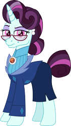 Size: 845x1500 | Tagged: safe, artist:cloudyglow, character:principal abacus cinch, species:pony, species:unicorn, clothing, digital art, equestria girls ponified, female, glasses, mare, ponified, simple background, solo, transparent background