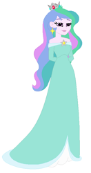 Size: 382x721 | Tagged: safe, artist:selenaede, artist:wynterstar93, base used, character:princess celestia, character:principal celestia, my little pony:equestria girls, clothing, cosplay, costume, crossover, crown, dress, ear piercing, earring, jewelry, piercing, princess rosalina, regalia, rosalina, show accurate, simple background, super mario bros., super mario galaxy, white background