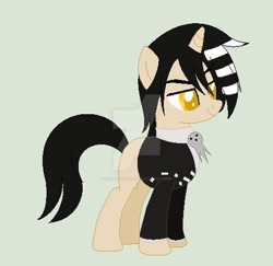 Size: 400x389 | Tagged: safe, artist:selenaede, artist:skittz-chan, base used, species:pony, crossover, death the kid, ponified, soul eater