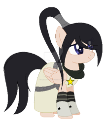 Size: 400x460 | Tagged: safe, artist:selenaede, artist:skittz-chan, base used, species:pony, crossover, ponified, solo, soul eater, tsubaki nakatsukasa