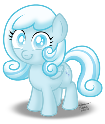 Size: 824x970 | Tagged: safe, artist:aleximusprime, oc, oc:snowdrop, species:pegasus, species:pony, blind, cute, female, filly, looking at you, ococtober, silly filly studios, simple background, smiling, solo, transparent background