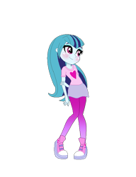 Size: 527x686 | Tagged: safe, artist:lumi-infinite64, artist:rainbow15s, artist:selenaede, base used, character:sonata dusk, my little pony:equestria girls, clothing, converse, hand on arm, leggings, shoes, sneakers