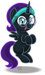 Size: 1024x1683 | Tagged: safe, artist:aleximusprime, oc, oc only, oc:nyx, species:alicorn, species:pony, cute, female, filly, looking at you, open mouth, simple background, solo, transparent background