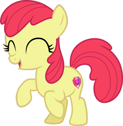 Size: 1838x1888 | Tagged: safe, artist:cloudyglow, artist:parclytaxel, edit, editor:slayerbvc, character:apple bloom, species:earth pony, species:pony, episode:the break up break down, .ai available, accessory-less edit, adorabloom, cropped, cute, cutie mark, eyes closed, female, filly, missing accessory, open mouth, simple background, solo, the cmc's cutie marks, transparent background, vector, vector edit