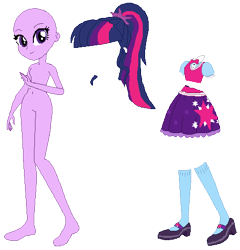 Size: 474x494 | Tagged: safe, artist:cathylility, artist:ra1nb0wk1tty, artist:selenaede, character:twilight sparkle, character:twilight sparkle (scitwi), species:eqg human, species:human, my little pony:equestria girls, base, clothing, eqg promo pose set, shoes