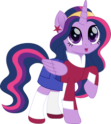 Size: 1345x1500 | Tagged: safe, artist:cloudyglow, character:twilight sparkle, character:twilight sparkle (alicorn), species:alicorn, species:pony, clothing, cosplay, costume, dc superhero girls, diana prince, female, mare, simple background, solo, transparent background, wonder woman