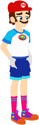 Size: 201x634 | Tagged: safe, artist:selenaede, artist:user15432, base used, species:human, equestria girls:legend of everfree, g4, my little pony: equestria girls, my little pony:equestria girls, barely eqg related, camp everfree logo, camp everfree outfits, camper, camping outfit, cap, clothing, crossover, equestria girls style, equestria girls-ified, gloves, hands in pockets, hat, mario, mario's hat, nintendo, shoes, socks, super mario bros., super smash bros.