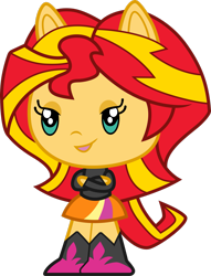 Size: 2141x2801 | Tagged: safe, artist:cloudyglow, character:sunset shimmer, my little pony:equestria girls, cutie mark crew, female, simple background, solo, toy, transparent background