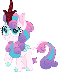 Size: 1194x1500 | Tagged: safe, artist:cloudyglow, character:princess flurry heart, species:kirin, cloven hooves, colored hooves, cute, female, flurrybetes, kirin-ified, looking at you, raised hoof, simple background, solo, species swap, transparent background, weapons-grade cute