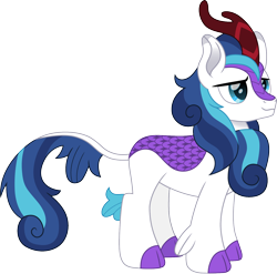 Size: 1500x1480 | Tagged: safe, artist:cloudyglow, character:shining armor, species:kirin, cute, kirin-ified, leonine tail, male, shining adorable, simple background, smiling, solo, species swap, stallion, standing, transparent background