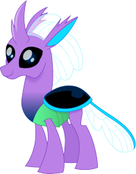 Size: 1175x1500 | Tagged: safe, artist:cloudyglow, oc, oc only, oc:mint bailey, species:changeling, species:pony, species:reformed changeling, black sclera, changelingified, male, movie accurate, ponified, purple changeling, simple background, solo, species swap, the sims 4, transparent background