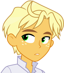 Size: 3000x3464 | Tagged: safe, artist:cloudyglow, character:ragamuffin, equestria girls:spring breakdown, g4, my little pony: equestria girls, my little pony:equestria girls, bust, cute, freckles, high res, male, ragabetes, ragamuffin (equestria girls), simple background, solo, transparent background, vector