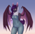 Size: 2656x2535 | Tagged: safe, artist:askbubblelee, oc, oc only, oc:midnight mural, species:anthro, species:bat pony, g4, anthro oc, bat pony oc, bat wings, blep, clothing, cute, digital art, fangs, female, freckles, mare, neck fluff, ocbetes, overalls, short tail, shoulder freckles, smiling, solo, tongue out, wings