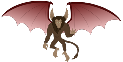 Size: 8000x4053 | Tagged: safe, artist:aleximusprime, character:scorpan, species:gargoyle, bat wings, big, final form, flurry heart's story, full power, huge, kaiju, king scorpan, long ears, macro, male, simple background, solo, tail, titan, transparent background, wings