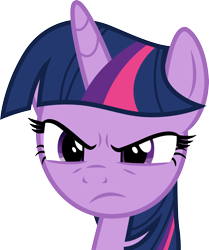 Size: 3500x4178 | Tagged: safe, artist:cloudyglow, character:twilight sparkle, character:twilight sparkle (alicorn), species:alicorn, species:pony, episode:school raze, g4, my little pony: friendship is magic, angry, bust, disapproval, female, high res, looking at you, simple background, solo, transparent background, vector