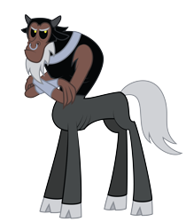 Size: 4934x5884 | Tagged: safe, artist:aleximusprime, character:lord tirek, species:centaur, angry, bracer, cloven hooves, colored hooves, crossed arms, cute, grumpy, madorable, male, nose piercing, nose ring, piercing, simple background, solo, standing, tirebetes, tirek is not amused, transparent background, unamused, vector