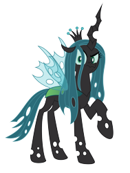 Size: 4450x5884 | Tagged: safe, artist:aleximusprime, character:queen chrysalis, species:changeling, species:pony, angry, changeling queen, crown, cute, cutealis, female, jewelry, looking at you, madorable, mare, one hoof raised, queen chrysalis is not amused, regalia, simple background, solo, transparent background, unamused, vector