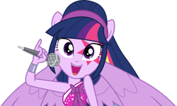 Size: 3158x1899 | Tagged: safe, artist:cloudyglow, character:twilight sparkle, character:twilight sparkle (alicorn), species:alicorn, species:pony, episode:a perfect day for fun, equestria girls:rainbow rocks, g4, my little pony: equestria girls, my little pony:equestria girls, cute, female, microphone, simple background, solo, transparent background, twiabetes, vector