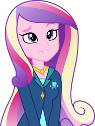 Size: 3000x3963 | Tagged: safe, artist:cloudyglow, artist:parclytaxel, edit, editor:slayerbvc, character:dean cadance, character:princess cadance, equestria girls:friendship games, g4, my little pony: equestria girls, my little pony:equestria girls, clothing, cute, cutedance, female, no makeup edit, simple background, smiling, solo, transparent background, vector, vector edit