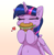 Size: 2561x2617 | Tagged: safe, artist:pabbley, character:twilight sparkle, character:twilight sparkle (alicorn), species:alicorn, species:pony, g4, belly button, burger, chubby, chubby cheeks, cute, ear fluff, eating, eyes closed, female, food, gradient background, happy, heart, mare, meat, nom, ponies eating meat, simple background, smiling, solo, that pony sure does love burgers, true love, twiabetes, twilight burgkle