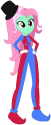 Size: 240x589 | Tagged: safe, artist:selenaede, artist:user15432, base used, character:minty, species:human, g3, g4, my little pony:equestria girls, barely eqg related, beppi the clown, black hat, clothing, clown, clown shoes, crossover, cuphead, equestria girls style, equestria girls-ified, g3 to equestria girls, g3 to g4, generation leap, gloves, hands on hip, hat, shoes, studio mdhr, top hat