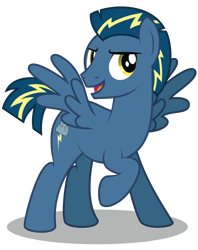 Size: 1920x2420 | Tagged: safe, artist:aleximusprime, oc, oc only, oc:thunderhead, species:pegasus, species:pony, confident, flurry heart's story, male, proud, short hair, simple background, solo, stallion, transparent background, wings, younger