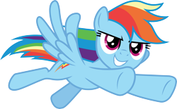 Size: 4831x3000 | Tagged: safe, artist:cloudyglow, character:rainbow dash, species:pegasus, species:pony, episode:the beginning of the end, g4, my little pony: friendship is magic, .ai available, badass, female, flying, high res, mare, simple background, solo, transparent background, vector