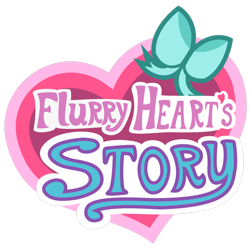 Size: 1024x1017 | Tagged: safe, artist:aleximusprime, bow, flurry heart's story, font, heart, logo