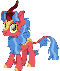 Size: 1254x1500 | Tagged: safe, artist:cloudyglow, character:biscuit, species:kirin, kirin-ified, looking at you, male, simple background, solo, species swap, transparent background