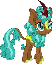 Size: 1239x1500 | Tagged: safe, artist:cloudyglow, character:spur, species:kirin, cute, female, freckles, kirin-ified, simple background, solo, species swap, spurbetes, transparent background