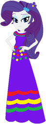 Size: 211x560 | Tagged: safe, artist:selenaede, artist:user15432, base used, character:rarity, species:human, my little pony:equestria girls, cinco de mayo, clothing, dress, flower, flower in hair, hairpin, hands on hip, purple dress, purple flowers