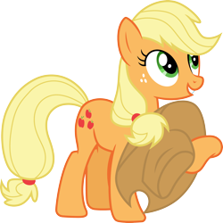Size: 3000x3004 | Tagged: safe, artist:cloudyglow, artist:yanoda, character:applejack, species:earth pony, species:pony, episode:the saddle row review, g4, my little pony: friendship is magic, .ai available, apologetic, clothing, cowboy hat, cute, female, freckles, hat, high res, jackabetes, mare, simple background, smiling, solo, stetson, transparent background, vector