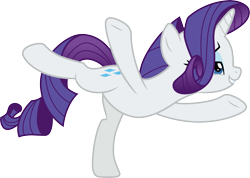Size: 4211x3000 | Tagged: safe, artist:cloudyglow, character:rarity, species:pony, species:unicorn, episode:she's all yak, g4, my little pony: friendship is magic, .ai available, balancing, beautiful, eyeshadow, female, hair flip, lidded eyes, makeup, mare, simple background, solo, standing, standing on one leg, transparent background, vector