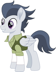 Size: 1170x1500 | Tagged: safe, artist:cloudyglow, character:rumble, species:pegasus, species:pony, anastasia, clothing, crossover, dimitri, don bluth, male, movie accurate, older, older rumble, simple background, solo, stallion, transparent background