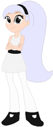 Size: 186x444 | Tagged: safe, artist:selenaede, artist:user15432, base used, species:human, my little pony:equestria girls, barely eqg related, bell (the powerpuff girls), cartoon network, clothing, crossed arms, crossover, dress, equestria girls style, equestria girls-ified, headband, leggings, shoes, the powerpuff girls, white dress