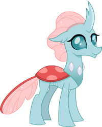 Size: 1201x1500 | Tagged: safe, artist:cloudyglow, part of a set, character:ocellus, species:changeling, species:reformed changeling, cloudyglowverse, alternate universe, cute, diaocelles, female, older, older ocellus, simple background, smiling, solo, transparent background