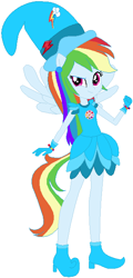 Size: 316x656 | Tagged: safe, artist:selenaede, artist:user15432, base used, character:rainbow dash, species:human, my little pony:equestria girls, barely eqg related, boots, clothing, cosplay, costume, crossover, cutie mark, ear piercing, earring, element of loyalty, gloves, hat, jewelry, magical doremi, ojamajo doremi, piercing, ponied up, shoes, wings, witch, witch apprentice, witch costume, witch hat