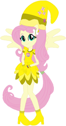 Size: 341x651 | Tagged: safe, artist:selenaede, artist:user15432, base used, character:fluttershy, species:human, my little pony:equestria girls, barely eqg related, boots, clothing, cosplay, costume, crossover, cutie mark, ear piercing, earring, element of kindness, gloves, hat, jewelry, magical doremi, ojamajo doremi, piercing, ponied up, shoes, wings, witch, witch apprentice, witch costume, witch hat