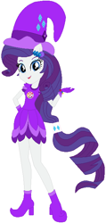 Size: 330x694 | Tagged: safe, artist:selenaede, artist:user15432, base used, character:rarity, species:human, my little pony:equestria girls, barely eqg related, boots, clothing, cosplay, costume, crossover, cutie mark, ear piercing, earring, element of generosity, gloves, hat, jewelry, magical doremi, ojamajo doremi, piercing, ponied up, shoes, witch, witch apprentice, witch costume, witch hat