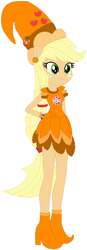Size: 222x639 | Tagged: safe, artist:selenaede, artist:user15432, base used, character:applejack, species:human, my little pony:equestria girls, barely eqg related, boots, clothing, cosplay, costume, crossover, cutie mark, ear piercing, earring, element of honesty, gloves, hand on hip, hat, jewelry, magical doremi, ojamajo doremi, piercing, ponied up, shoes, witch, witch apprentice, witch costume, witch hat