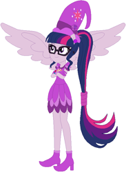 Size: 481x657 | Tagged: safe, artist:selenaede, artist:user15432, base used, character:twilight sparkle, character:twilight sparkle (scitwi), species:eqg human, species:human, my little pony:equestria girls, barely eqg related, boots, clothing, cosplay, costume, crossed arms, crossover, cutie mark, ear piercing, earring, geode of telekinesis, glasses, gloves, hat, jewelry, magical doremi, magical geodes, ojamajo doremi, piercing, ponied up, scitwilicorn, shoes, wings, witch, witch apprentice, witch costume, witch hat