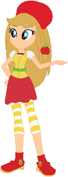 Size: 222x577 | Tagged: safe, artist:selenaede, artist:user15432, base used, species:human, my little pony:equestria girls, apple dumplin, barely eqg related, boots, clothing, crossover, dress, equestria girls style, equestria girls-ified, hairclip, hat, red hat, red shoes, shoes, strawberry shortcake, strawberry shortcake's berry bitty adventures