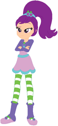 Size: 289x622 | Tagged: safe, artist:selenaede, artist:user15432, base used, species:human, my little pony:equestria girls, barely eqg related, clothing, crossed arms, crossover, dress, equestria girls style, equestria girls-ified, plum pudding, purple dress, shoes, socks, stockings, strawberry shortcake, strawberry shortcake's berry bitty adventures, thigh highs