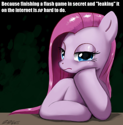 Size: 900x913 | Tagged: safe, artist:johnjoseco, character:pinkie pie, fighting is magic, fighting is drama, text