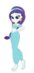 Size: 287x615 | Tagged: safe, artist:allegro15, artist:selenaede, base used, character:rarity, species:human, my little pony:equestria girls, aladdin, alternate hairstyle, clothing, crossover, crown, disney, disney princess, ear piercing, earring, jasmine, jewelry, necklace, piercing, ponytail, princess jasmine, regalia, shoes, simple background, transparent background
