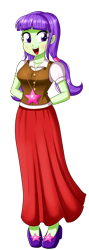Size: 604x1696 | Tagged: safe, artist:the-butch-x, character:starlight, my little pony:equestria girls, background human, clothing, female, hands behind back, long skirt, open mouth, simple background, skirt, smiling, solo, starlight, transparent background