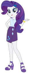 Size: 1783x4265 | Tagged: safe, artist:lhenao, artist:selenaede, artist:sugar-loop, base used, character:rarity, species:eqg human, g4, my little pony:equestria girls, alternate outfits, barrette, beautiful, blouse, bracelet, clothing, cute, cutie mark, cutie mark on clothes, diamond, eyeshadow, female, geode of shielding, hand on hip, high heels, jewelry, legs, looking at you, magical geodes, makeup, open mouth, shoes, simple background, skirt, smiling, solo, transparent background, vector