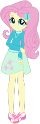Size: 1296x4014 | Tagged: safe, artist:lhenao, artist:selenaede, artist:sugar-loop, base used, character:fluttershy, species:eqg human, g4, my little pony:equestria girls, alternate outfits, barrette, bashful, clothing, cute, cutie mark, cutie mark on clothes, eyeshadow, female, geode of fauna, legs, looking at you, magical geodes, makeup, rubbing arm, sandals, shoes, simple background, skirt, smiling, solo, sweater, transparent background, vector