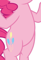 Size: 1513x2213 | Tagged: safe, artist:cloudyglow, edit, character:pinkie pie, episode:a trivial pursuit, g4, my little pony: friendship is magic, belly, bipedal, cropped, female, pictures of bellies, simple background, solo, transparent background, vector, vector edit